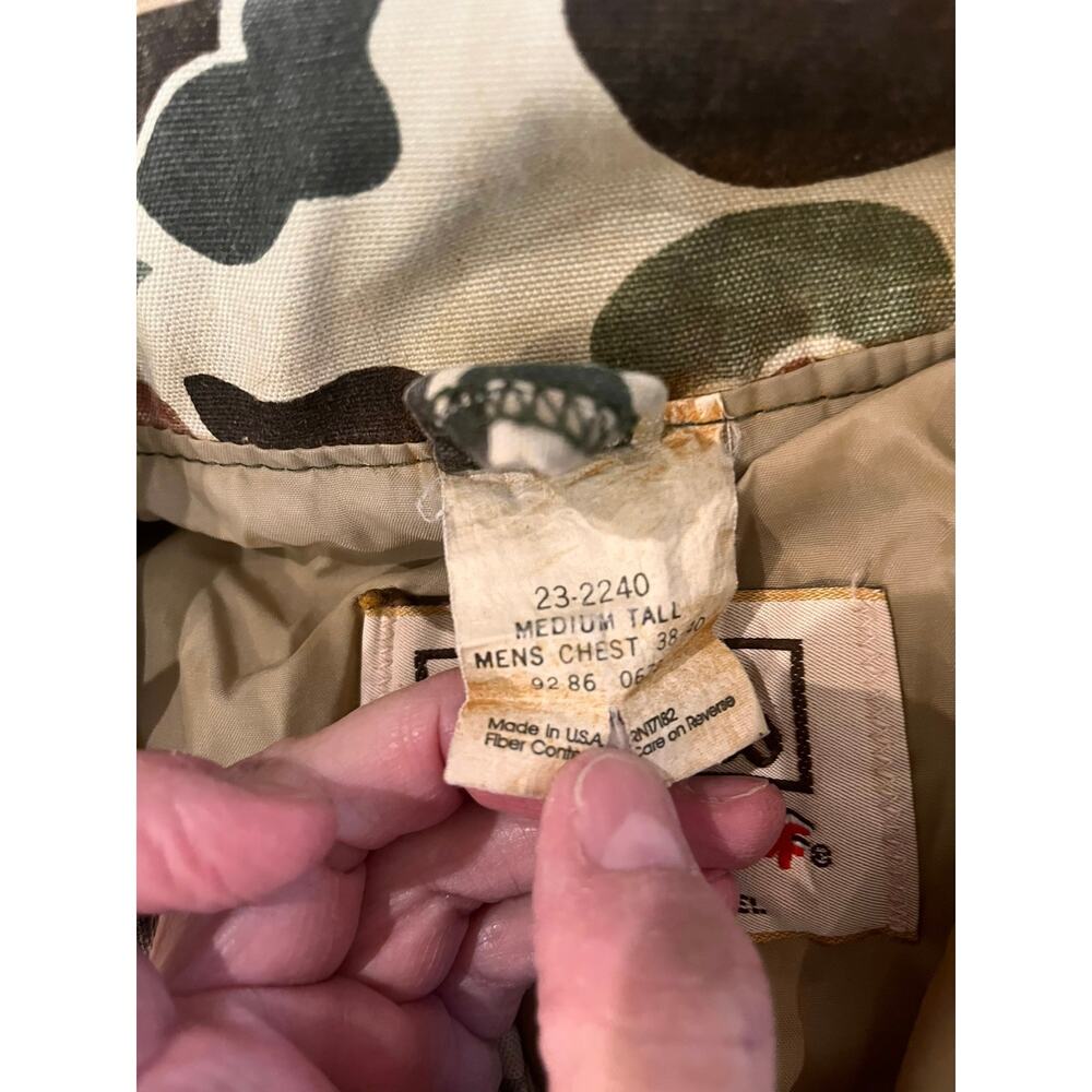 VTG Walls Blizzard Pruf Coveralls Mens Medium Tall Duck Camo Lined Hunting USA - Picture 3 of 10